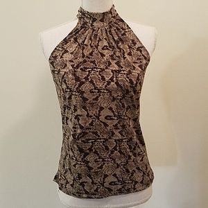 Micheal Kors snake skin pattern choker tank tops